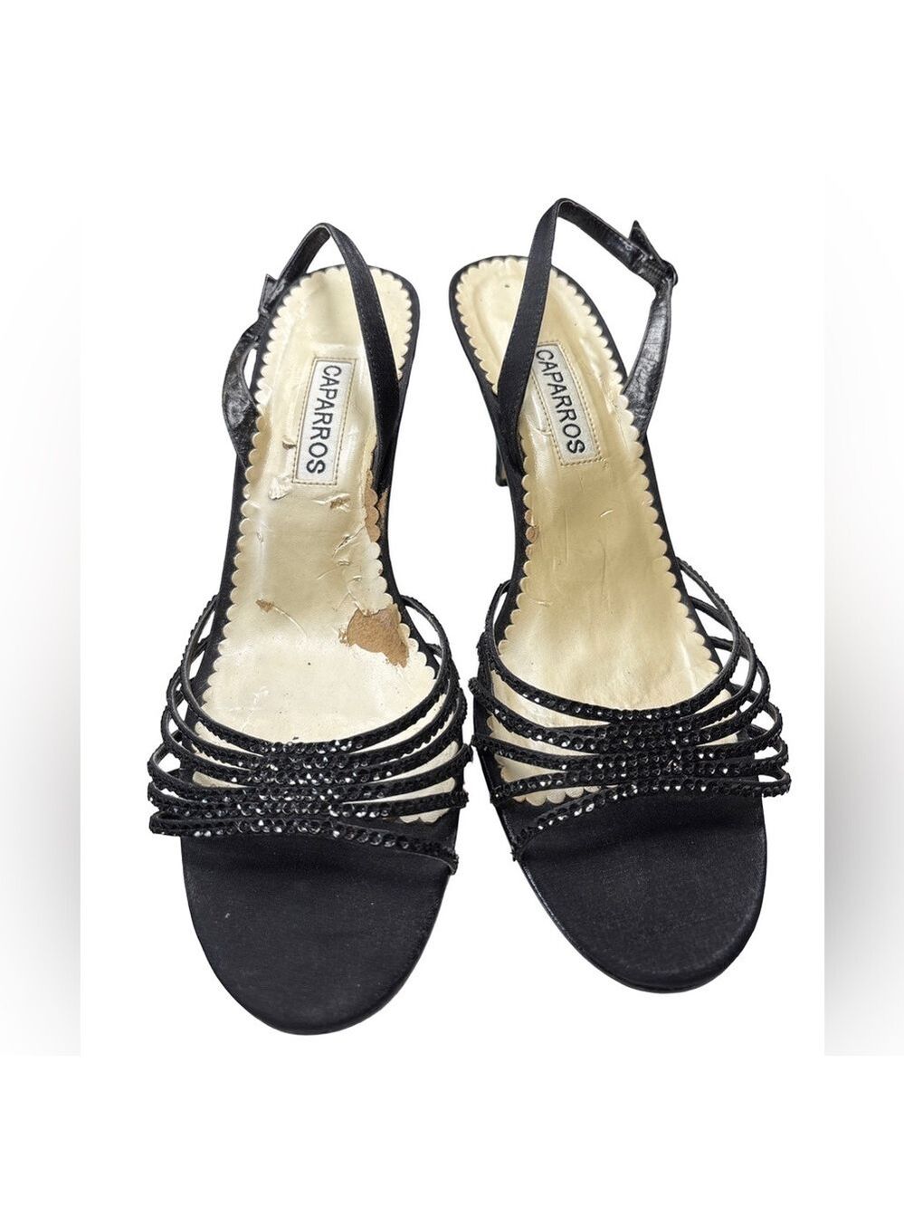 Caparros Black Sparkly Strappy Heels size 8.5